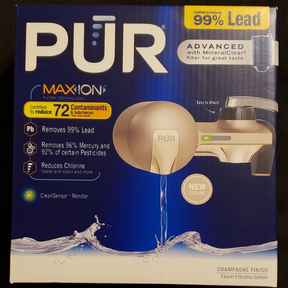 PUR Plus Faucet Mount Filtration (Champagne Finish)